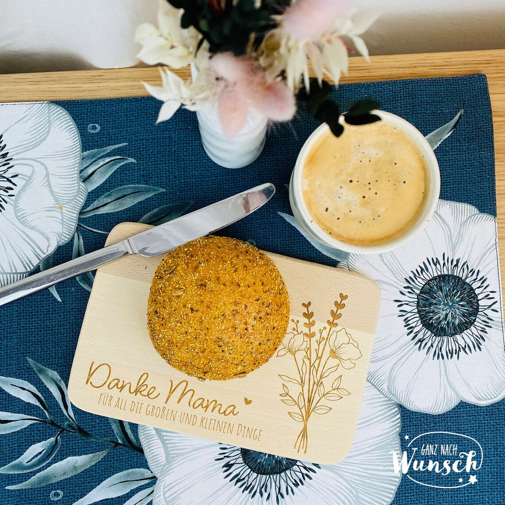 Frühstücksbrettchen Holz | Danke | Holzbrett | Geschenkidee | Geburtstagsgeschenk | Brettchen | Frühstücksbrett | Muttertag | Weihnachten
