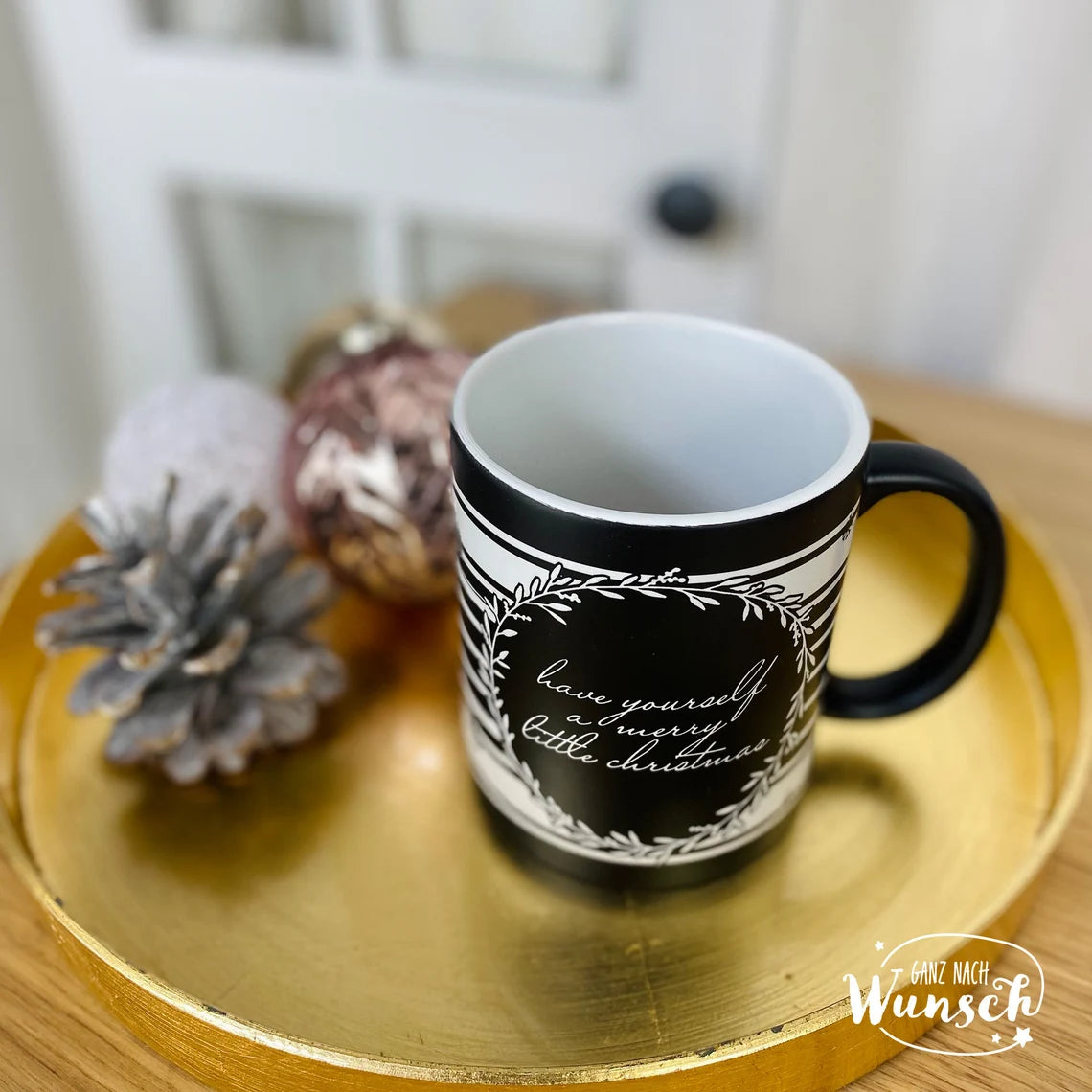 Personalisierte Tasse mit Weihnachtsmotiv | Keramikbecher | Keramiktasse | Becher mit Gravur | Weihnachtsgeschenk personalisiert