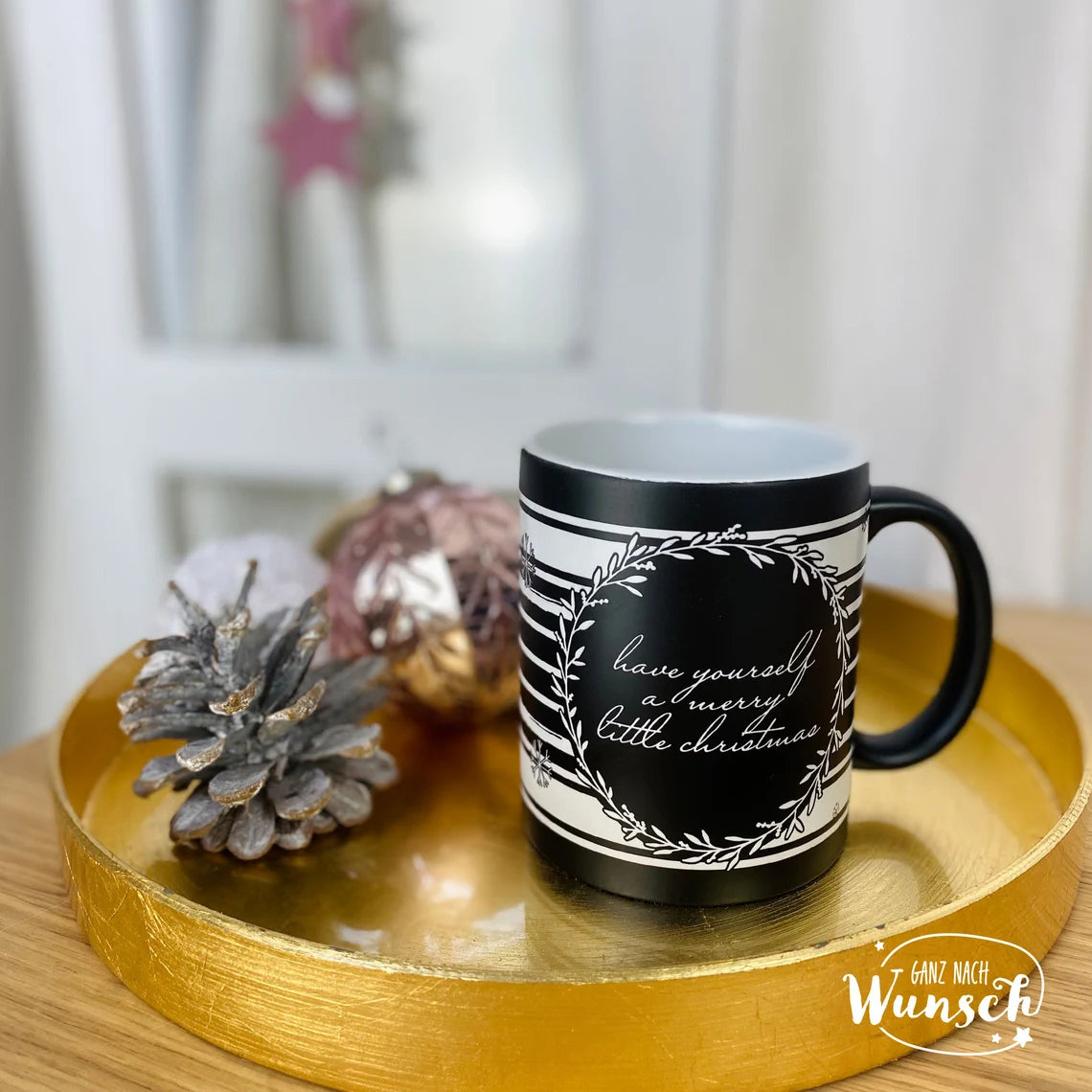 Personalisierte Tasse mit Weihnachtsmotiv | Keramikbecher | Keramiktasse | Becher mit Gravur | Weihnachtsgeschenk personalisiert