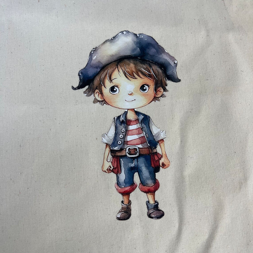 Turnbeutel personalisiert | Stofftasche | Jutebeutel | Schulbeitel | Bio-Baumwolle | Henkeltasche | Piratenmotiv | Weihnachtsgeschenk |