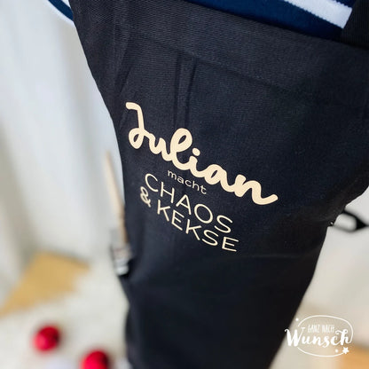 Kinderschürze personalisiert | Kochschürze Kinder | Plätzchen backen | Schürze für Kind | Geschenk zum Nikolaus | Weihnachtsgeschenk | Kekse