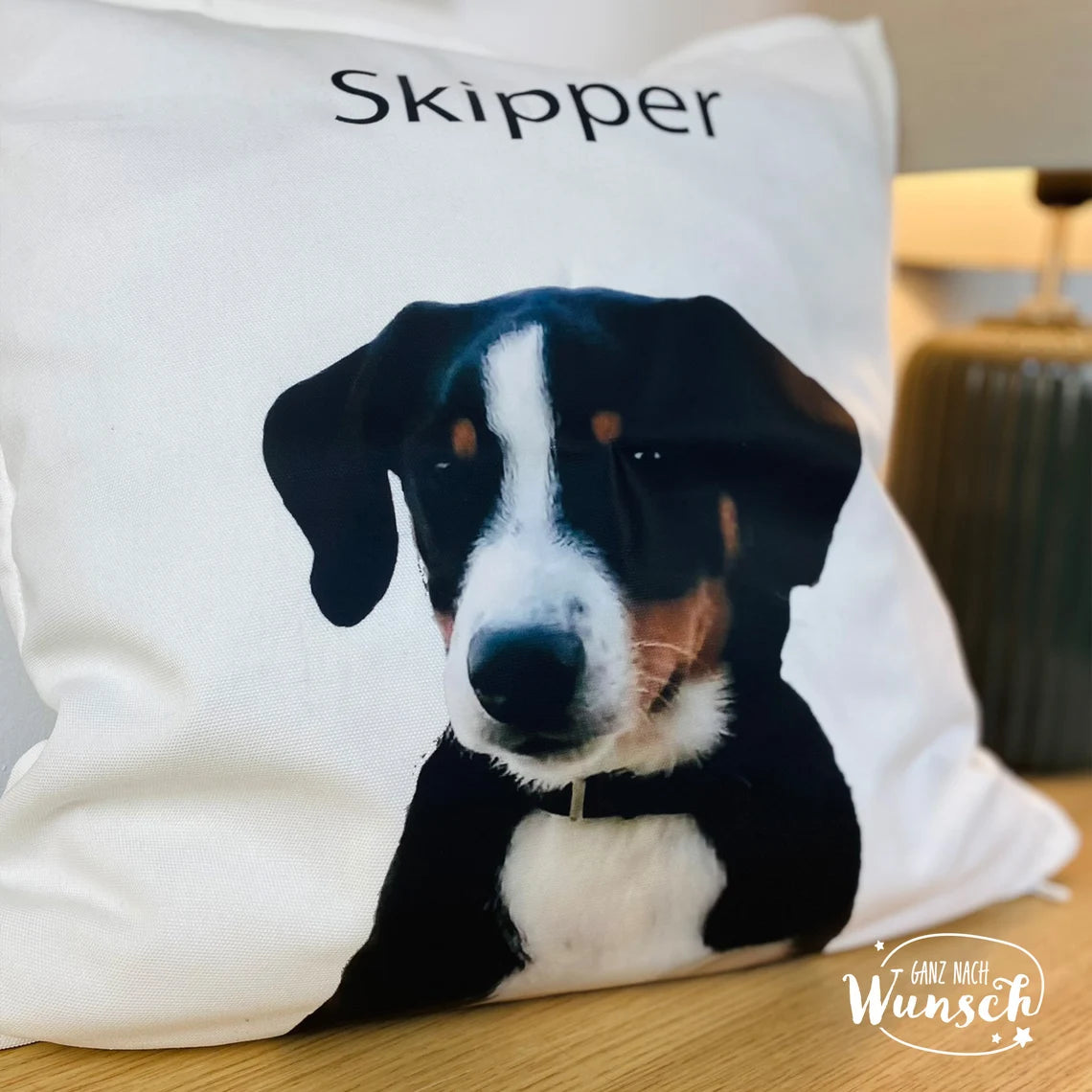 Kissen bedruckt mit Tier Foto: Haustier, Hund, Katze, Vogel, usw. | 50 x 50 cm
