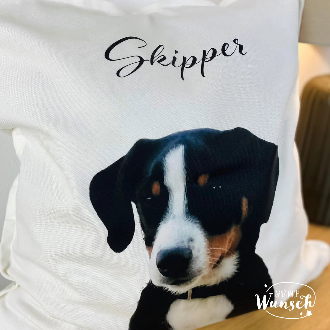 Kissen bedruckt mit Tier Foto: Haustier, Hund, Katze, Vogel, usw. | 50 x 50 cm