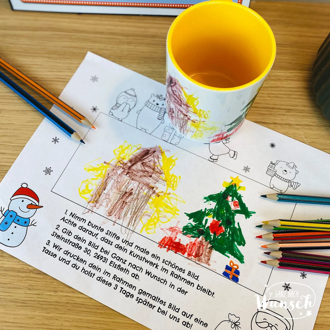 Kinderbild auf Tasse als besonderes Weihnachtsgeschenk - Wir drucken dein Bild!