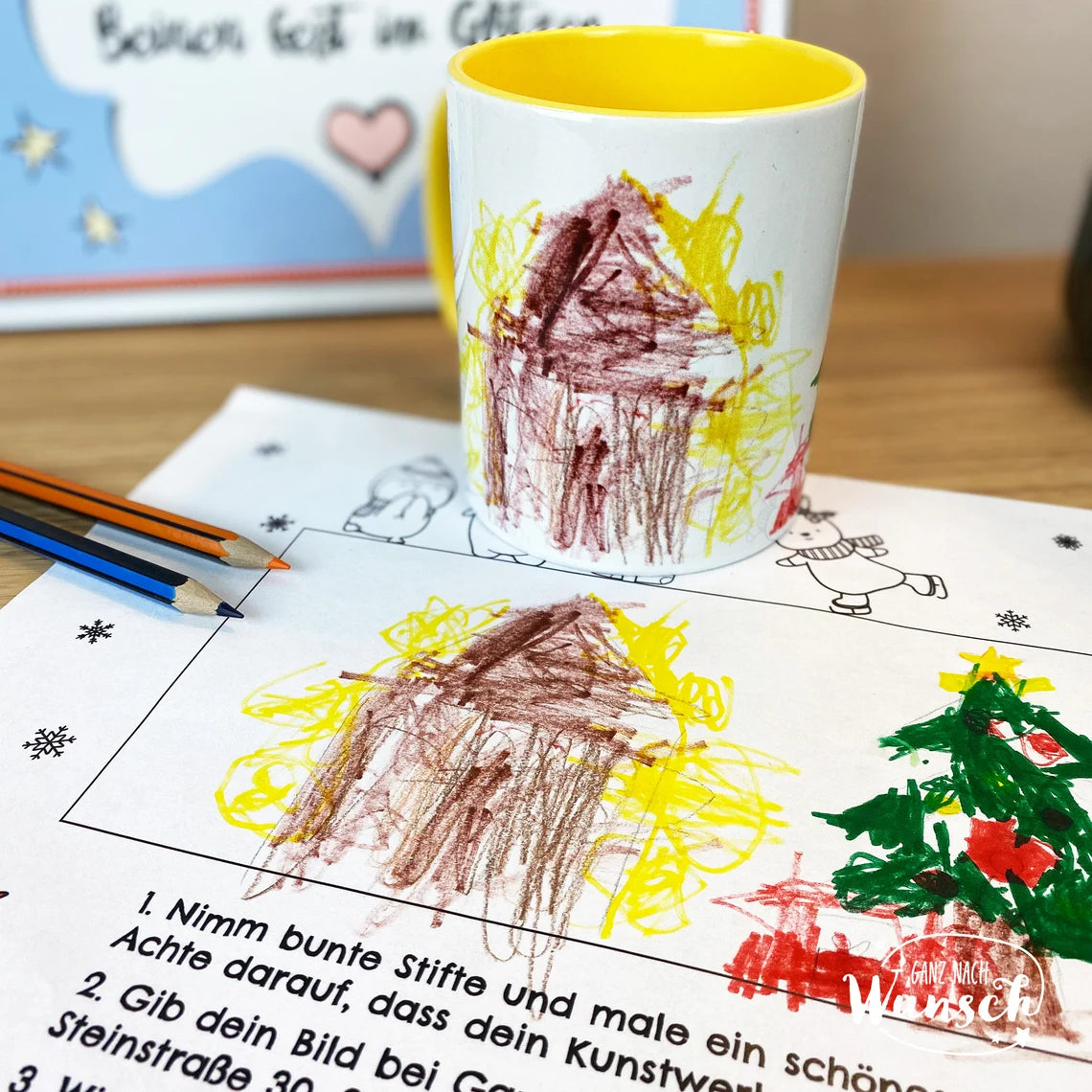 Kinderbild auf Tasse als besonderes Weihnachtsgeschenk - Wir drucken dein Bild!