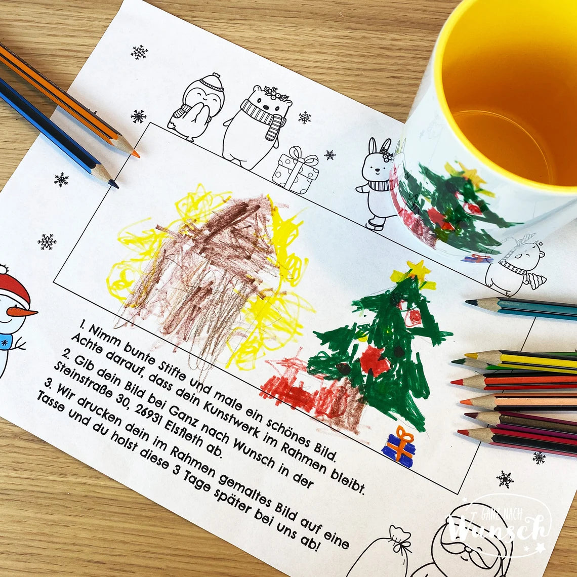 Kinderbild auf Tasse als besonderes Weihnachtsgeschenk - Wir drucken dein Bild!