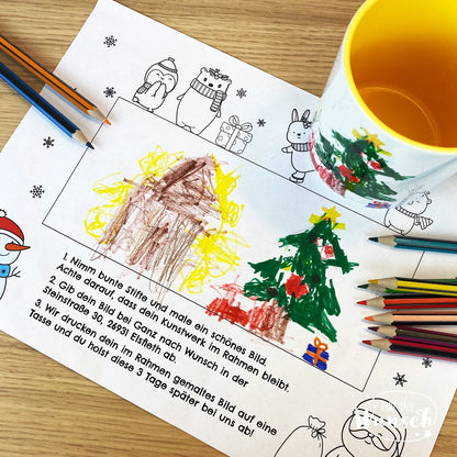 Kinderbild auf Tasse als besonderes Weihnachtsgeschenk - Wir drucken dein Bild!