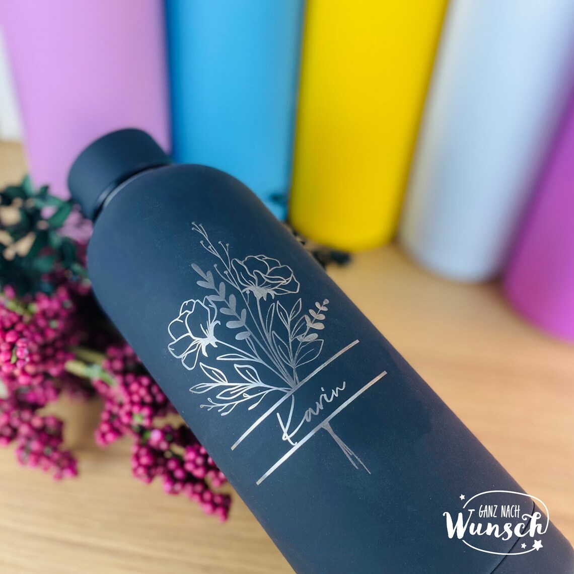 Wasserflasche | Trinkflasche | gravierte Flasche | personalisierte Trinkflasche | Sportflasche | Wasserflasche für Sport | mit Gravur