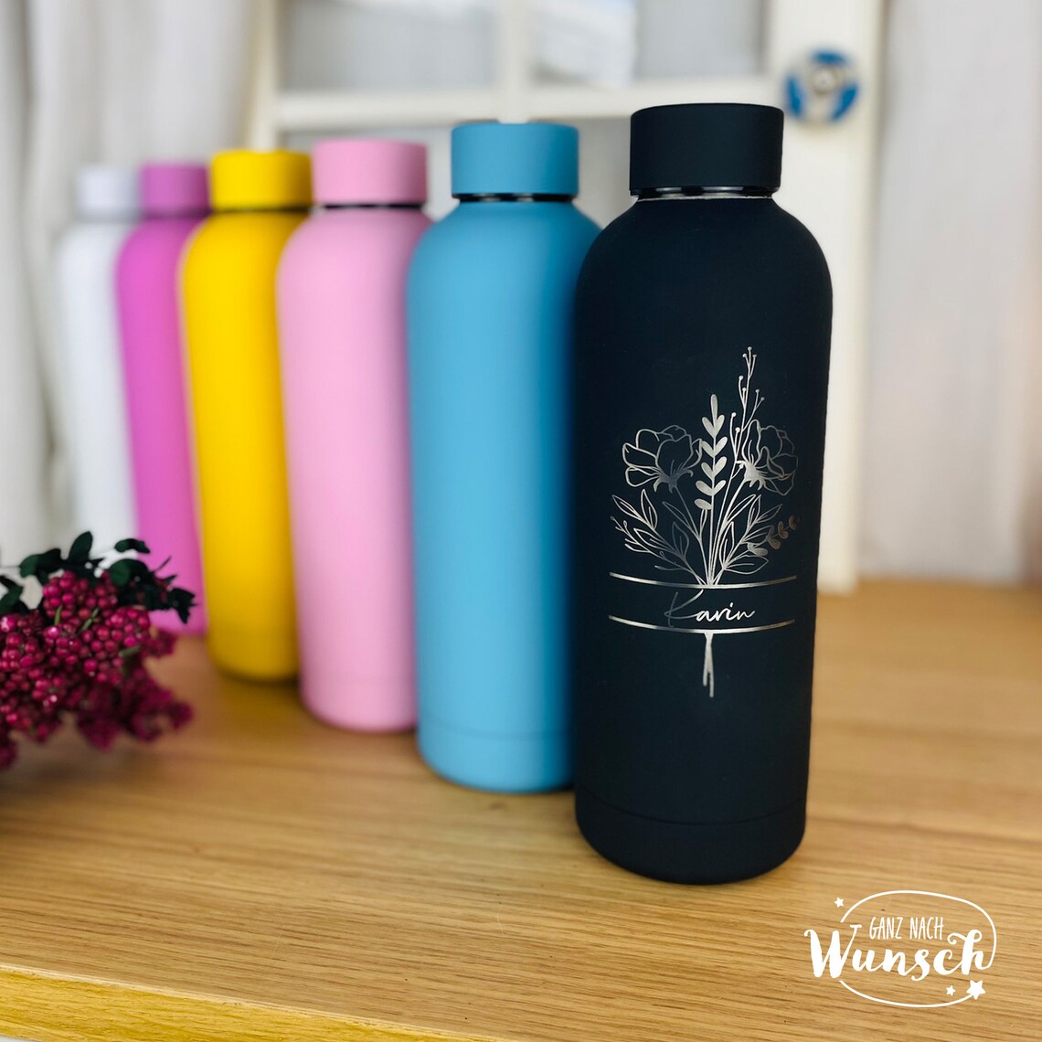 Wasserflasche | Trinkflasche | gravierte Flasche | personalisierte Trinkflasche | Sportflasche | Wasserflasche für Sport | mit Gravur