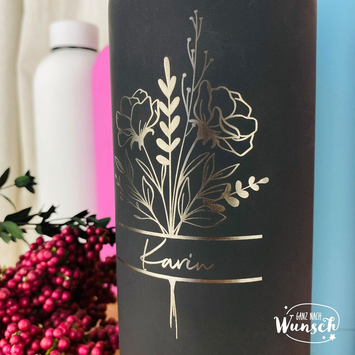 Wasserflasche | Trinkflasche | gravierte Flasche | personalisierte Trinkflasche | Sportflasche | Wasserflasche für Sport | mit Gravur