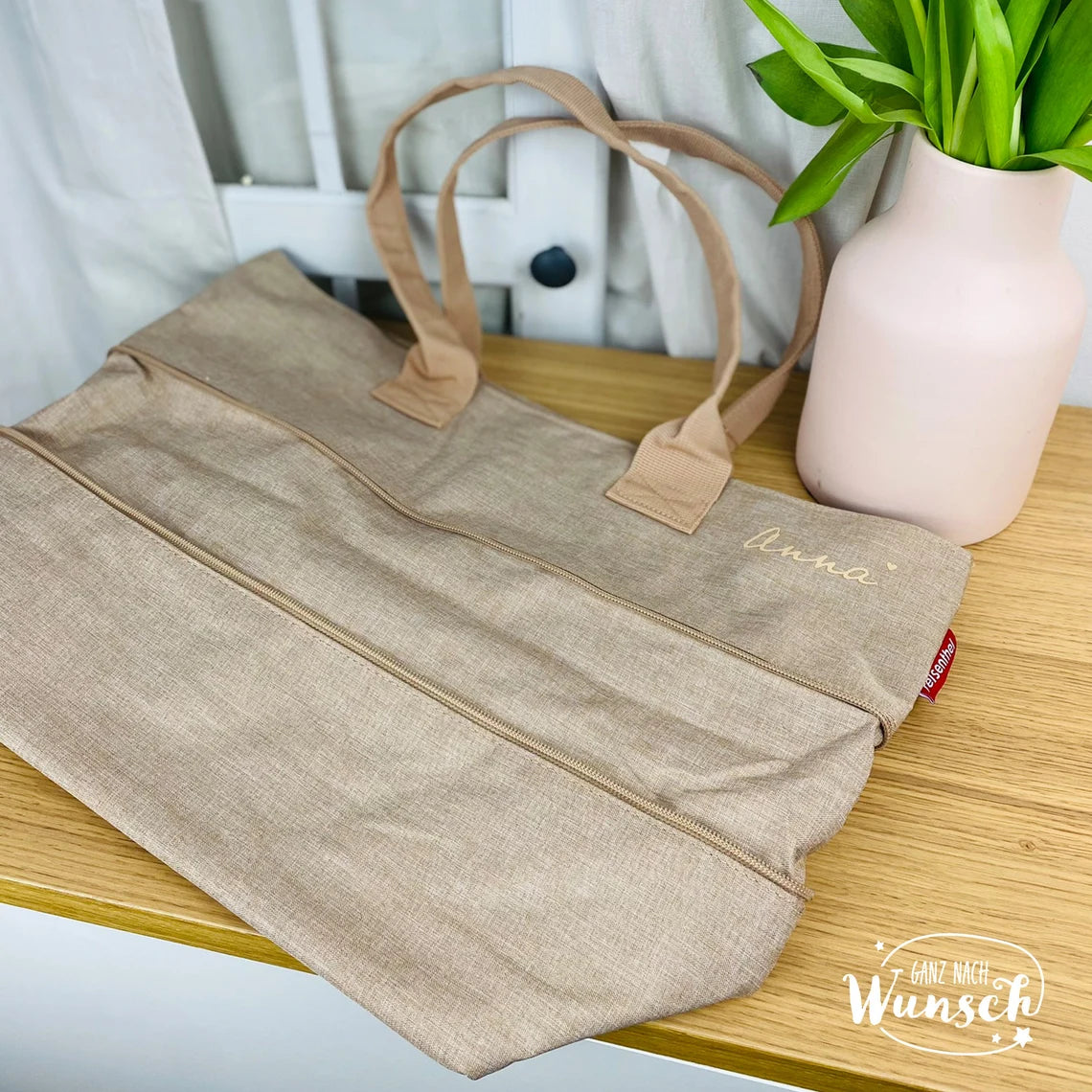 Tasche von Reisenthel mit Reißverschluss Damen größenverstellbar | Geschenk zum Muttertag | Geburtstagsgeschenk für Oma | Mama | Patentante