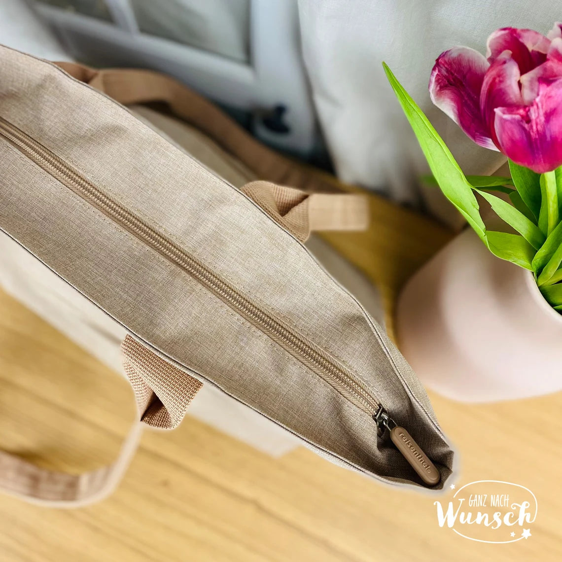 Tasche von Reisenthel mit Reißverschluss Damen größenverstellbar | Geschenk zum Muttertag | Geburtstagsgeschenk für Oma | Mama | Patentante