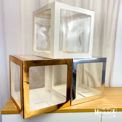 Personalisierte Geschenkbox zur Hochzeit, Ballonbox, Geschenkverpackung mit Luftballons, kreatives Hochzeitsgeschenk, Deko