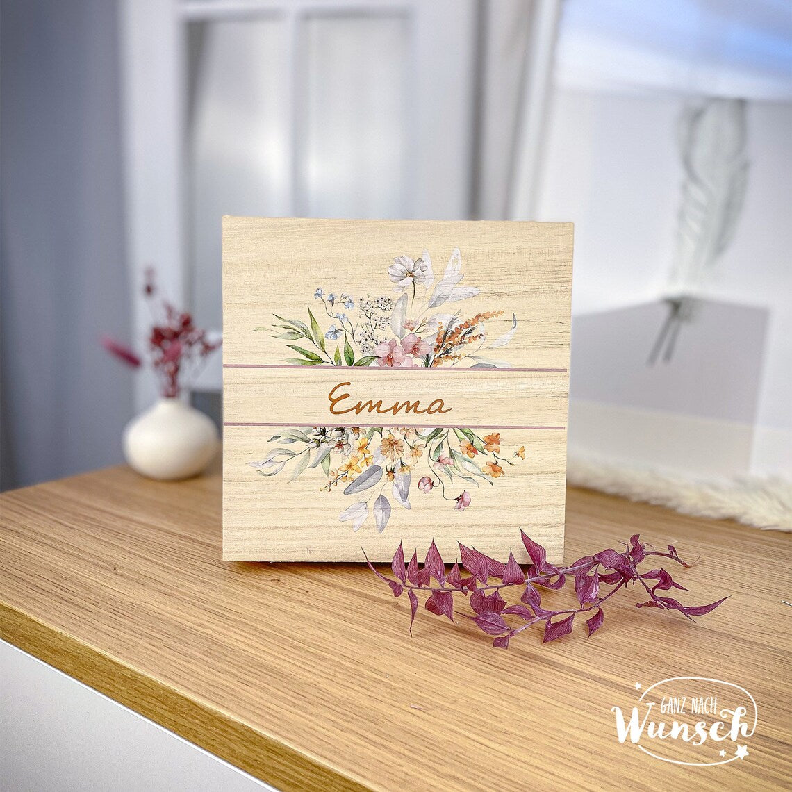 Personalisierte Erinnerungskiste mit Namen, z.B. zur Einschulung, Hochzeit zum Geburtstag, Erinnerungsbox, persönliche Geschenkbox