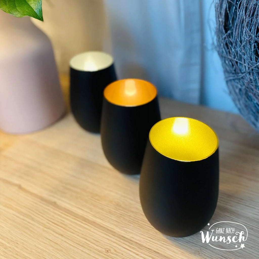 Personalisiertes Windlicht | Gravierte Gedenkkerze | Erinnerungslicht mit Gravur | Kristallglas | Vase | Trauer | Grablicht | Andenken