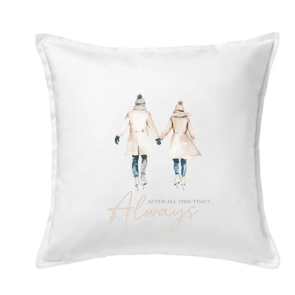 Kissenbezug | Cozy | 50x50cm | Kissenhülle | Baumwolle | Boho | Skandinavisch | Herbst | Geschenk | Blumenkranz | Beige