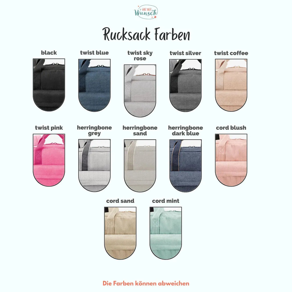 Personalisierter Reisenthel Rucksack mit Blumenkranz, Initialen, Buchstabe, Geschenk für Mama, Freundin, Geschenk zum Muttertag, Geburtstag