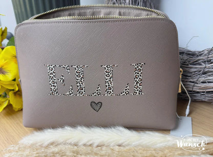 Personalisierte Kosmetiktasche mit Namen | Leoprint | Personalisierter Kosmetikbeutel | personalisierte Kulturtasche | Schminktasche