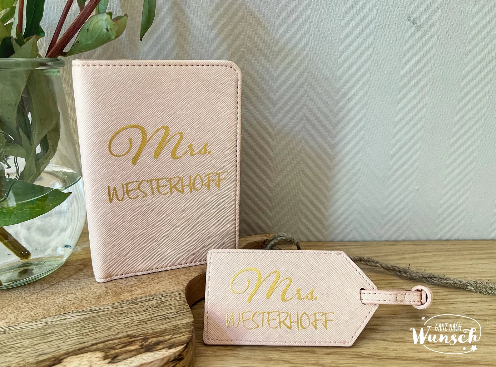 Reisepasshülle | Impfpasshülle | Travel Set | Kofferanhänger | Anhänger | personalisiert | Etui | Reisepass | personalisierte Reisepasshülle