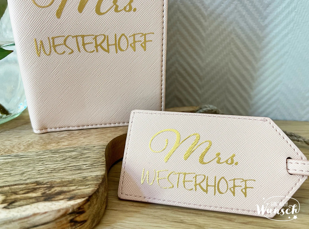 Reisepasshülle | Impfpasshülle | Travel Set | Kofferanhänger | Anhänger | personalisiert | Etui | Reisepass | personalisierte Reisepasshülle