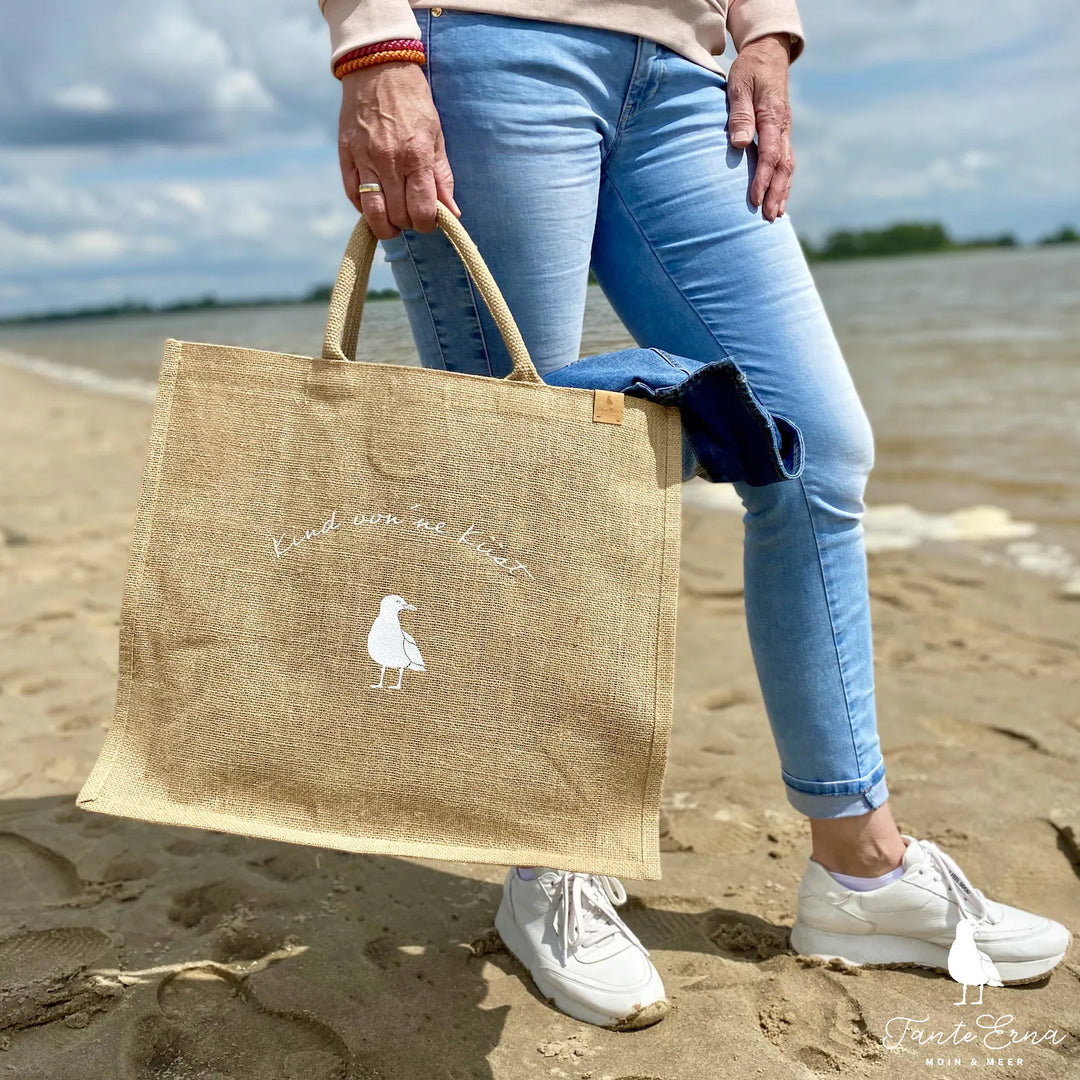 Jute-Strandtasche "Kind von &