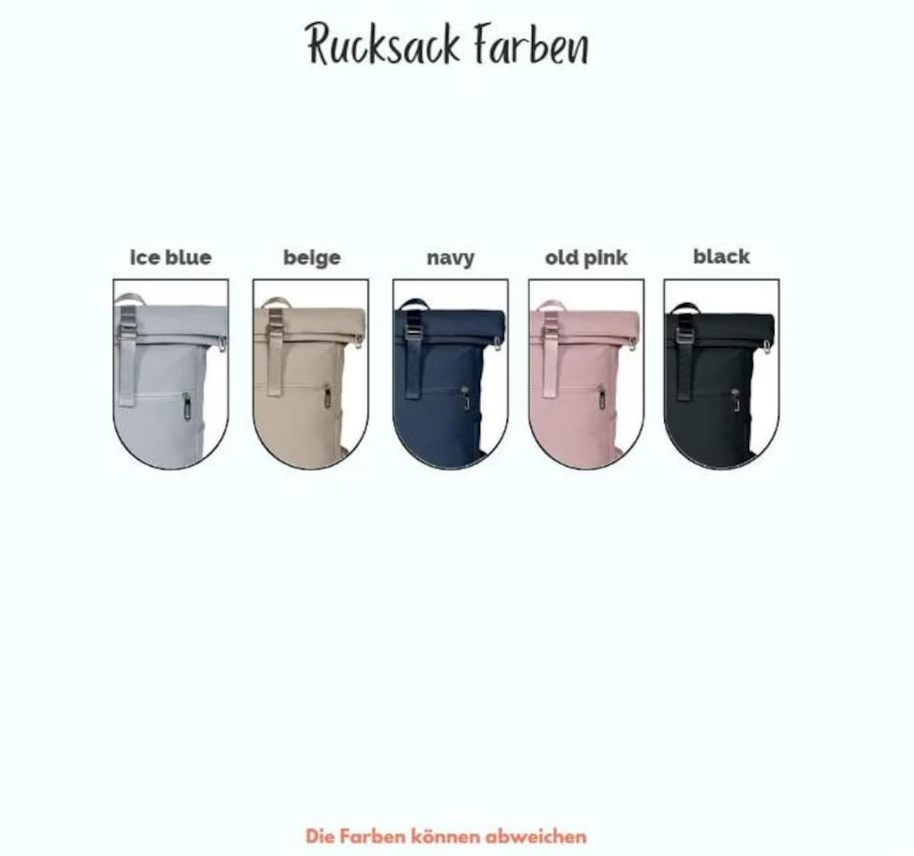 Rucksack personalisiert mit Stick und Namen, Kinder | Schule, Kindergarten | Rolltop Schulrucksack | Geschenk Mama