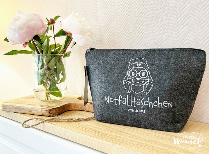 Filztasche „Diabetes“ – personalisierte Notfalltasche