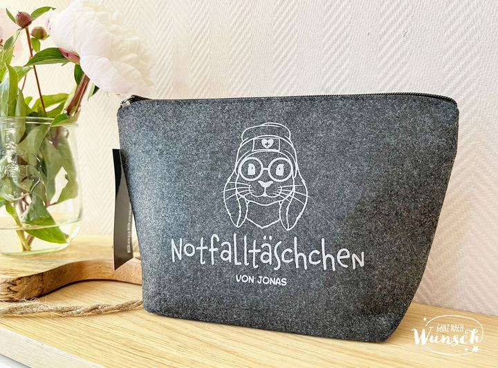 Filztasche „Diabetes“ – personalisierte Notfalltasche