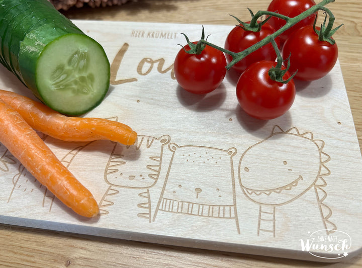 Frühstücksbrettchen für Kinder mit Namen