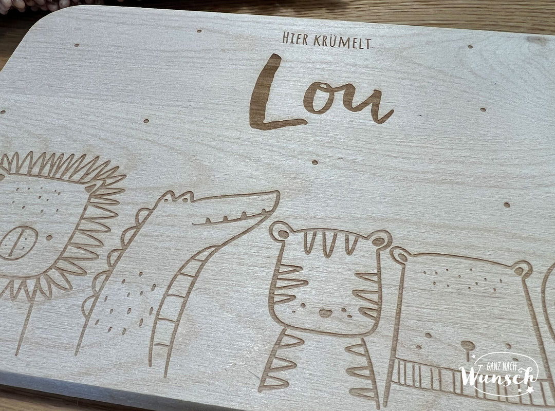 Frühstücksbrettchen für Kinder mit Namen