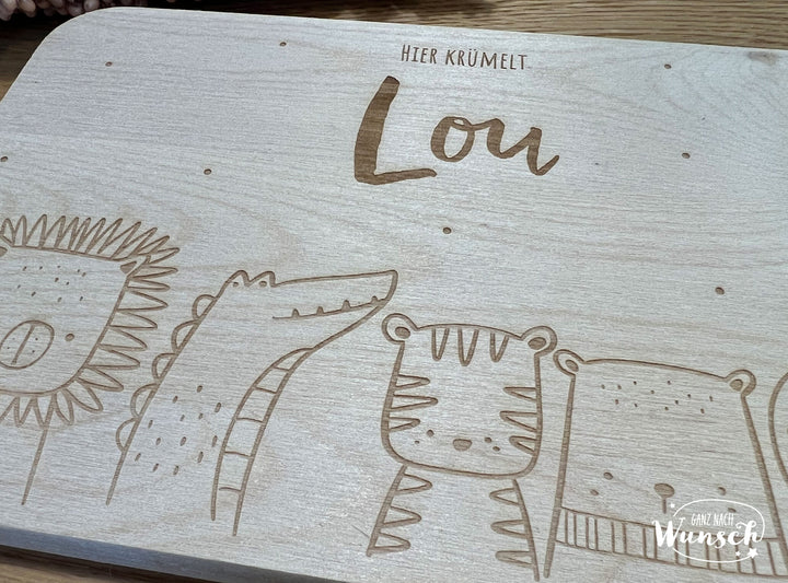 Frühstücksbrettchen für Kinder mit Namen