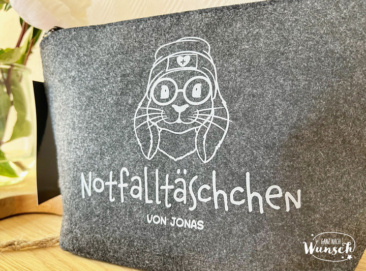 Filztasche „Diabetes“ – personalisierte Notfalltasche