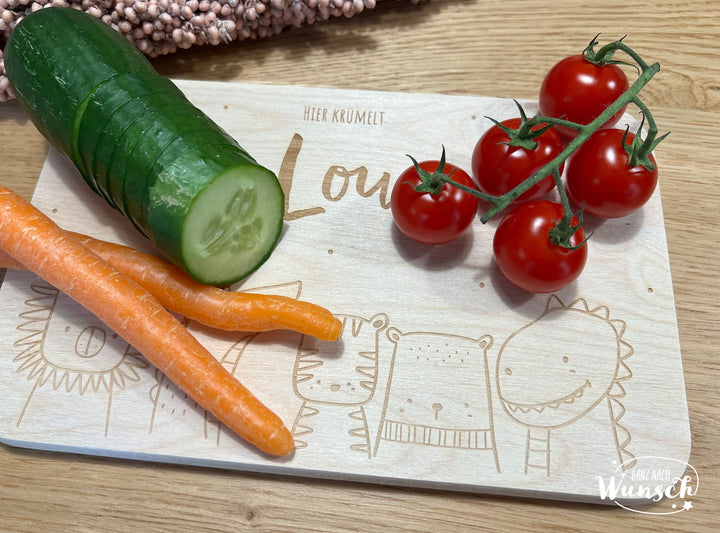 Frühstücksbrettchen für Kinder mit Namen