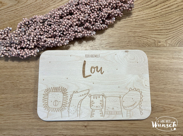 Frühstücksbrettchen für Kinder mit Namen