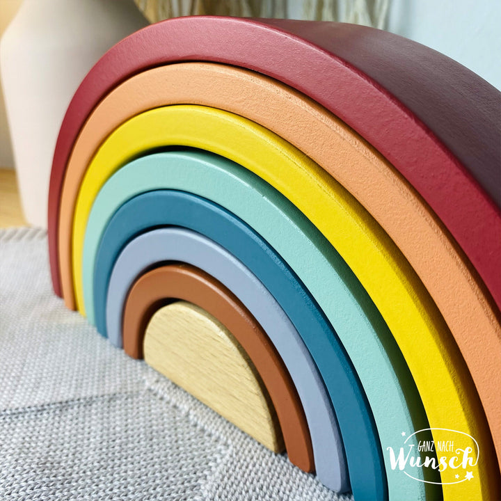 Holzregenbogen zur Taufe mit Namensgravur