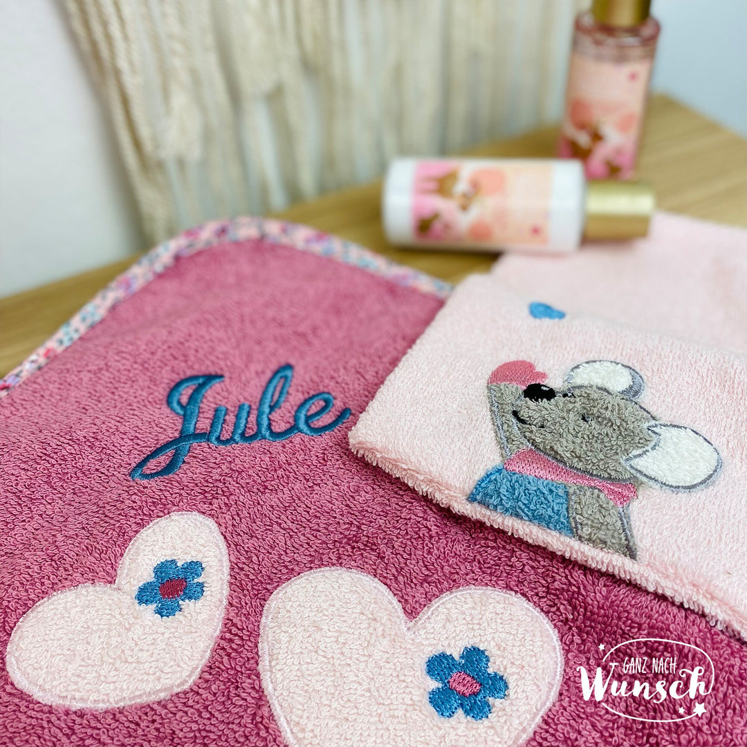 Sterntaler Kapuzenhandtuch Maus Mabel – personalisiert mit Namen