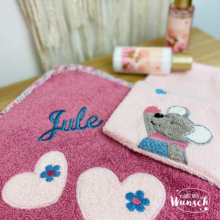 Sterntaler Kapuzenhandtuch Maus Mabel – personalisiert mit Namen