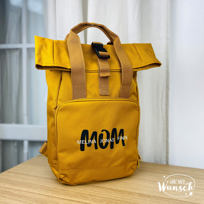 Rucksack „MOM“ mit Kindernamen
