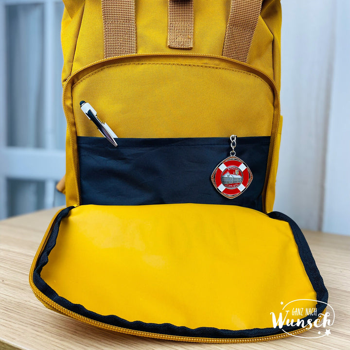 Rolltop-Kinderrucksack „Fußball“ mit Namen