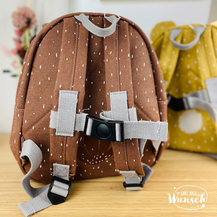 Trixie Kinderrucksack personalisiert mit Namen | Tiermotiv Kindergartenrucksack | GNW