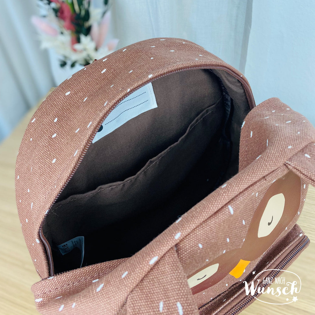 Trixie Kinderrucksack personalisiert mit Namen | Tiermotiv Kindergartenrucksack | GNW
