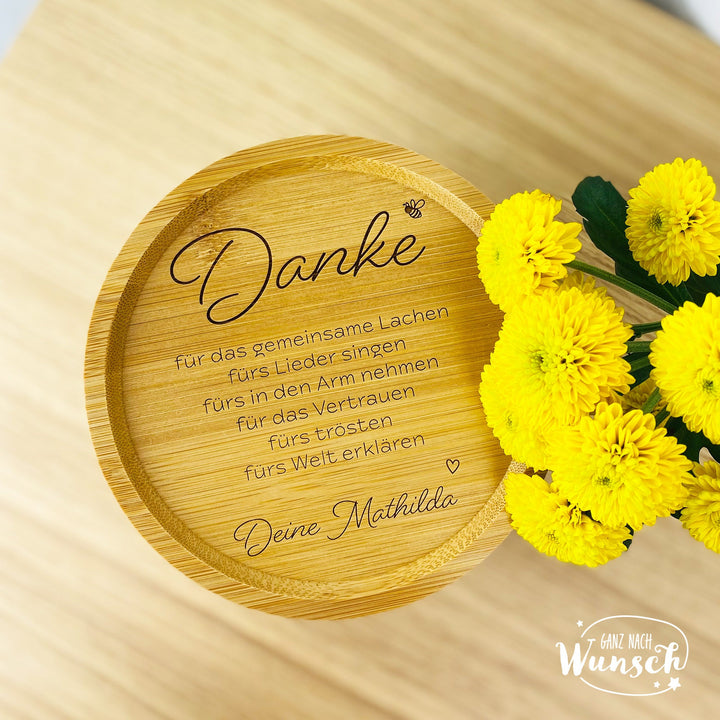 Weiße Vorratsdose als Kita-Abschiedsgeschenk