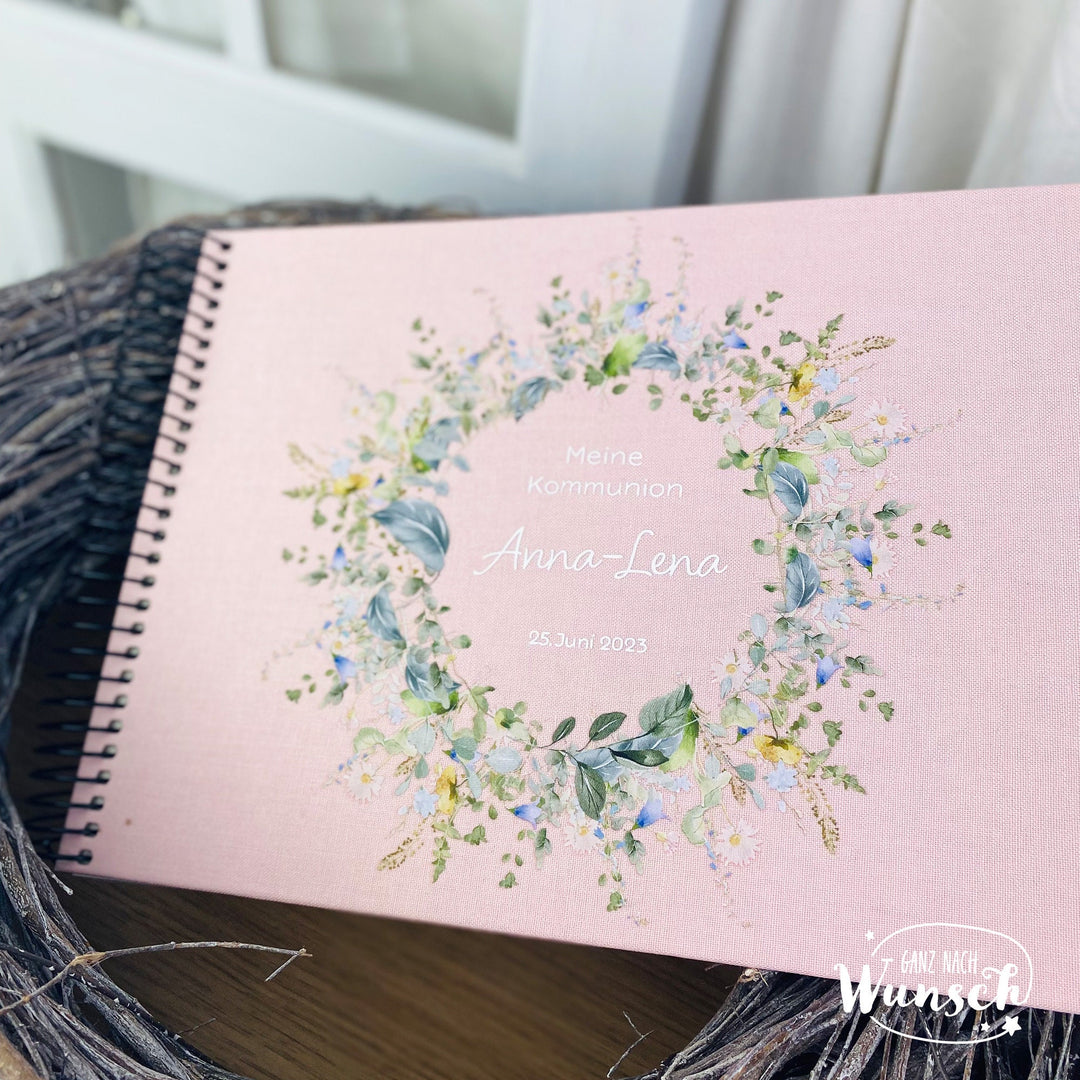 Fotoalbum Gästebuch personalisiert zur Einschulung, Kommunion, Hochzeit, Taufe