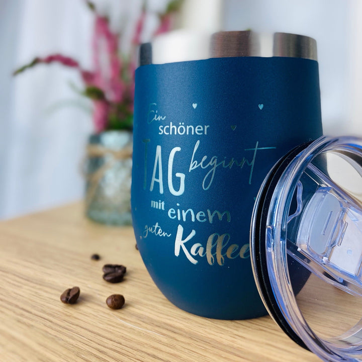 To-go-Kaffeebecher mit Deckel und Namensgravur