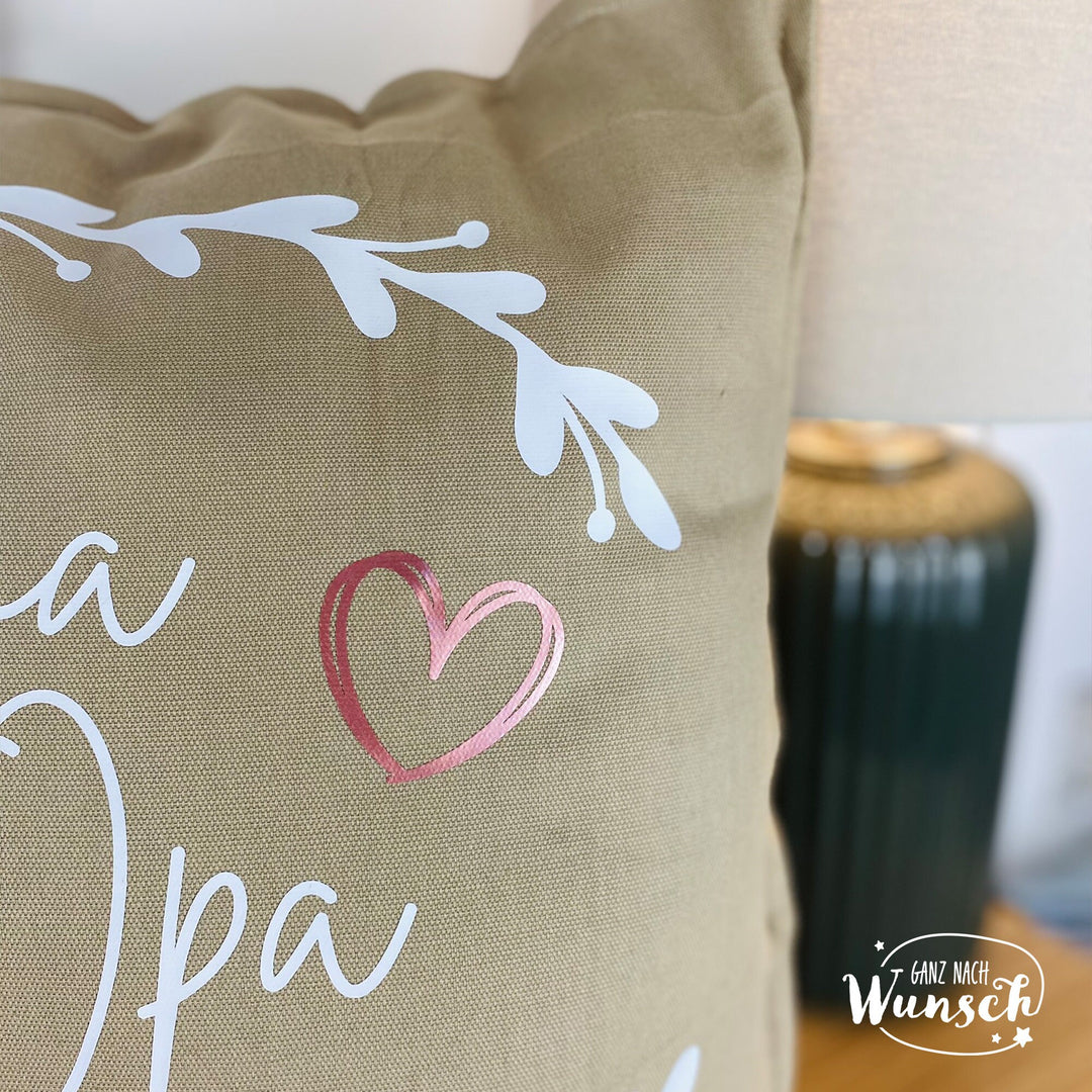 Kissen „Oma &amp; Opa“ mit Familiennamen