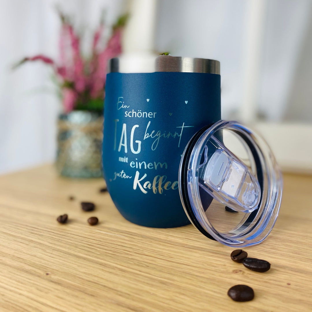 To-go-Kaffeebecher mit Deckel und Namensgravur