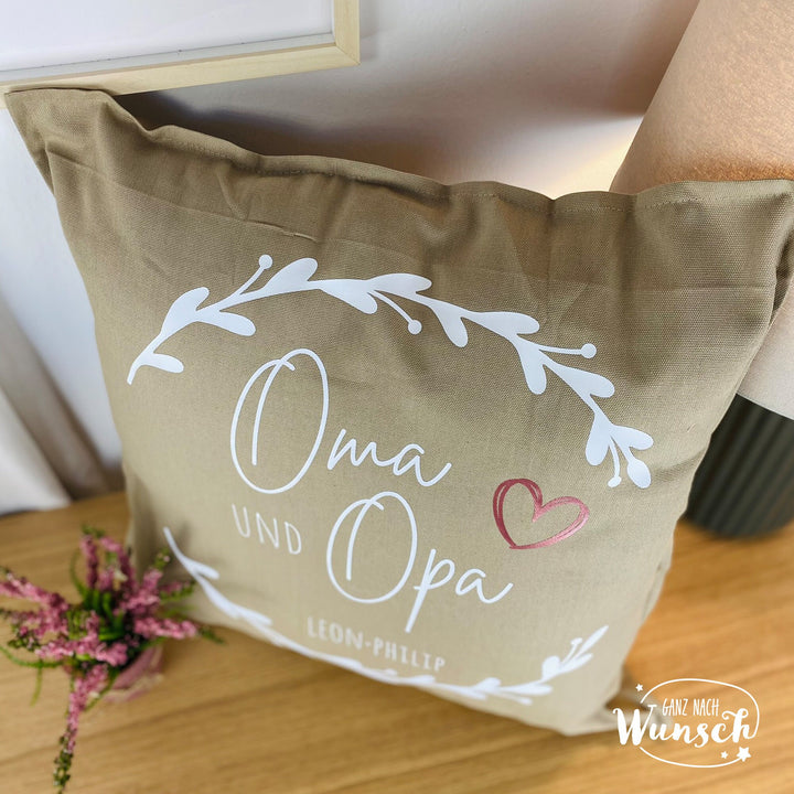 Kissen „Oma &amp; Opa“ mit Familiennamen