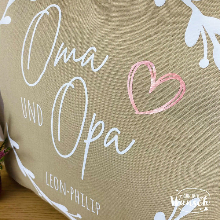 Kissen „Oma &amp; Opa“ mit Familiennamen