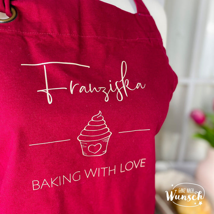Küchenschürze mit Namen als Geschenk zum Backen