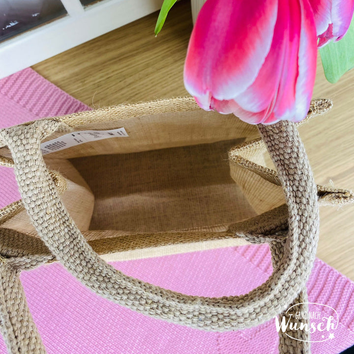 Jute-Ostertasche mit Namen